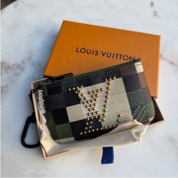 Louis Vuitton Damoflage Studded Pochette Cles Key Pouch - Picture 1 of 12